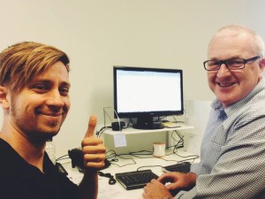 Here I am with Alan - his Computer was Repaired and back up and running within a few hours.. a happy situation for all =)